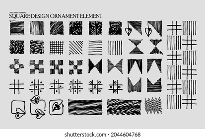 Design decorative elements Freehand sketch