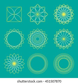 Design decorative elements. Pattern overlap vector illustration. 