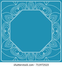 design decorative frame for cutting. vector illustration. lace ornament for border