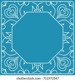design decorative frame for cutting. vector illustration. lace ornament for border