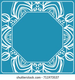 design decorative frame for cutting. vector illustration. lace ornament for border