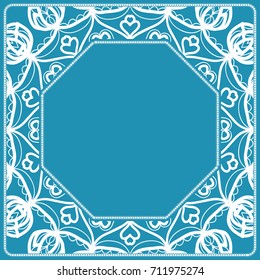 design decorative frame for cutting. vector illustration. lace ornament for border