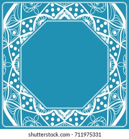design decorative frame for cutting. vector illustration. lace ornament for border