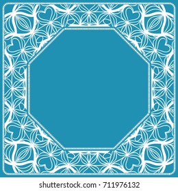 design decorative frame for cutting. vector illustration. lace ornament for border