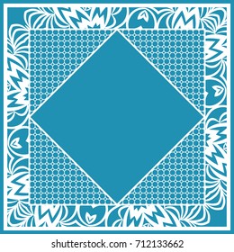 design decorative frame for cutting. vector illustration. lace ornament for border