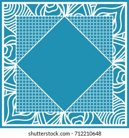 design decorative frame for cutting. vector illustration. lace ornament for border