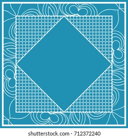 design decorative frame for cutting. vector illustration. lace ornament for border