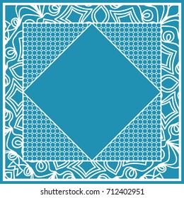 design decorative frame for cutting. vector illustration. lace ornament for border