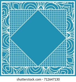 design decorative frame for cutting. vector illustration. lace ornament for border