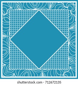 design decorative frame for cutting. vector illustration. lace ornament for border