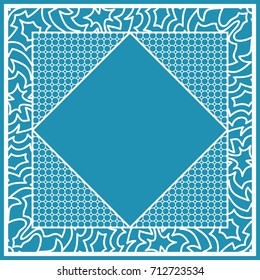 design decorative frame for cutting. vector illustration. lace ornament for border