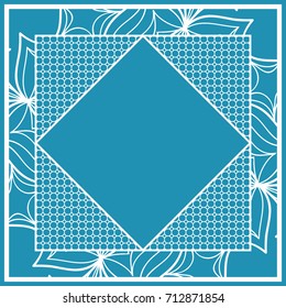 design decorative frame for cutting. vector illustration. lace ornament for border