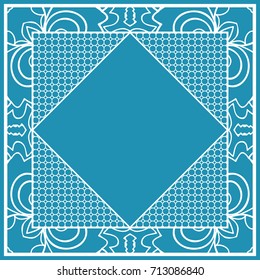 design decorative frame for cutting. vector illustration. lace ornament for border