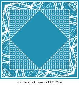 design decorative frame for cutting. vector illustration. lace ornament for border
