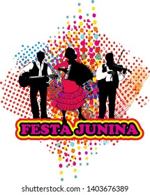 Design dedicated for Latin American holiday, the June party Festa Junina of Brazil