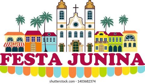 Design dedicated for Latin American holiday, the June party (Festa Junina) of Brazil