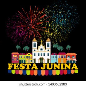 Design dedicated for Latin American holiday, the June party Festa Junina of Brazil