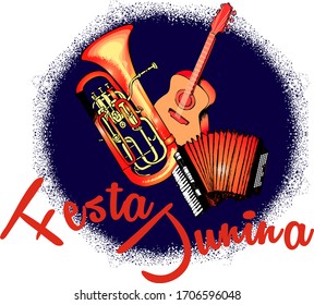 Design dedicated for Latin American holiday, the June party (Festa Junina) of Brazil