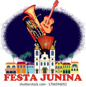 Design dedicated for Latin American holiday, the June party (Festa Junina) of Brazil