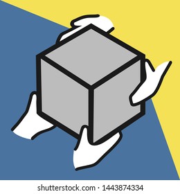design of delivery package illustration