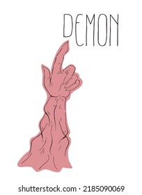 Design of demon arm illustration