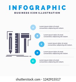 Design, designer, digital, tools, pencil Infographics Template for Website and Presentation. GLyph Gray icon with Blue infographic style vector illustration.