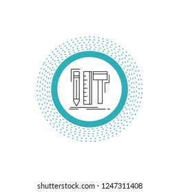 Design, designer, digital, tools, pencil Line Icon. Vector isolated illustration
