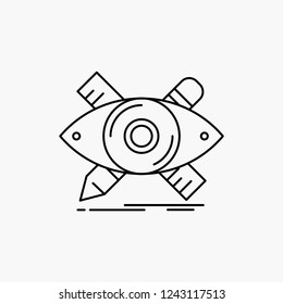 design, designer, illustration, sketch, tools Line Icon. Vector isolated illustration