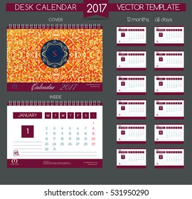 Design Desk Calendar 2017.