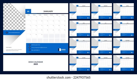 design of desk calendar template 2023 - Powered by Shutterstock - Get 15% off with code: PIKWIZARD15