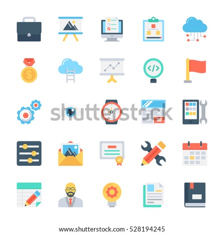 Design and Development Colored Vector Icons 4