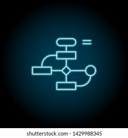 Design, development, diagram neon icon. Simple thin line, outline vector of web design development icons for ui and ux, website or mobile application