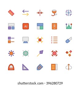 Design & Development flat bold Vector Icons 9