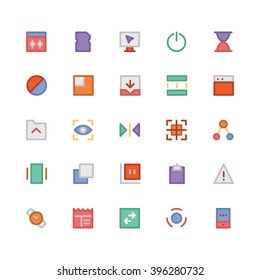 Design & Development flat bold Vector Icons 7