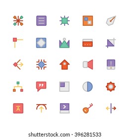 Design & Development flat bold Vector Icons 10