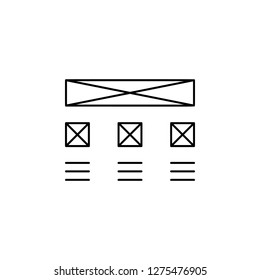 design, development, grid icon. Simple outline vector of Web Design Development  set icons for UI and UX, website or mobile application