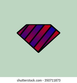 Design diamond logo element. Crushing abstract pattern. Colorful precious stone logotype, icons set