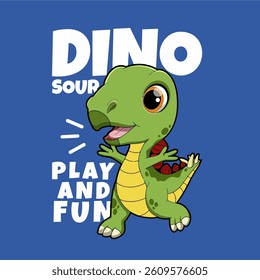 design dinosaurs cartoon illustration for t-shirt