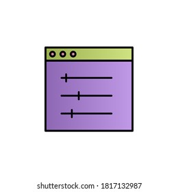 Design, display, setting color gradient vector icon