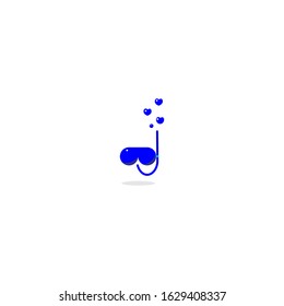 the design of the diving glasses icon template