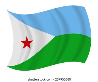 design Djibouti flag waving vector