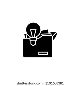 Design documentation black icon concept. Design documentation flat  vector symbol, sign, illustration.