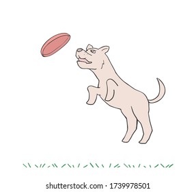 Diseño de perros jugando con disco
