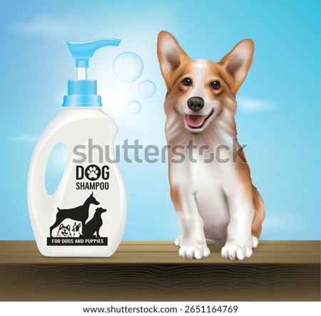 Design a dog shampoo bottle