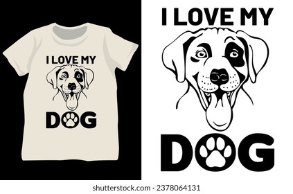 Design a dog-themed T-shirt with a lovable pup's silhouette in a lively pose. Add "Pawsitively Awesome" in playful typography to enhance the fun and dog-loving vibe. Perfect for dog enthusiasts