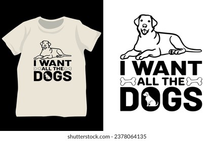 Design a dog-themed T-shirt with a lovable pup's silhouette in a lively pose. Add "Pawsitively Awesome" in playful typography to enhance the fun and dog-loving vibe. Perfect for dog enthusiasts