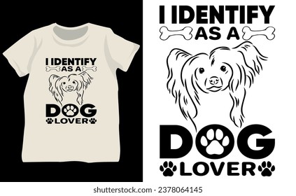 Design a dog-themed T-shirt with a lovable pup's silhouette in a lively pose. Add "Pawsitively Awesome" in playful typography to enhance the fun and dog-loving vibe. Perfect for dog enthusiasts