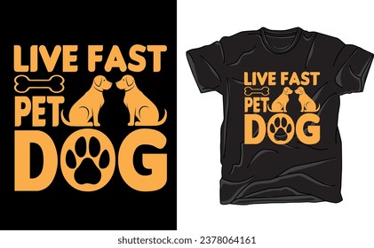 Design a dog-themed T-shirt with a lovable pup's silhouette in a lively pose. Add "Pawsitively Awesome" in playful typography to enhance the fun and dog-loving vibe. Perfect for dog enthusiasts