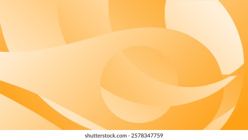 The design is dominated by cream and light orange colors with abstract wave-like patterns. The soft and elegant elements give it a smooth appearance