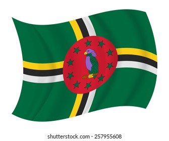 design Dominica flag waving vector